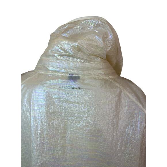 Bosideng Clear Lightweight Rain Jacket with Hood & Adjustable Sleevees sz S - Picture 9 of 13